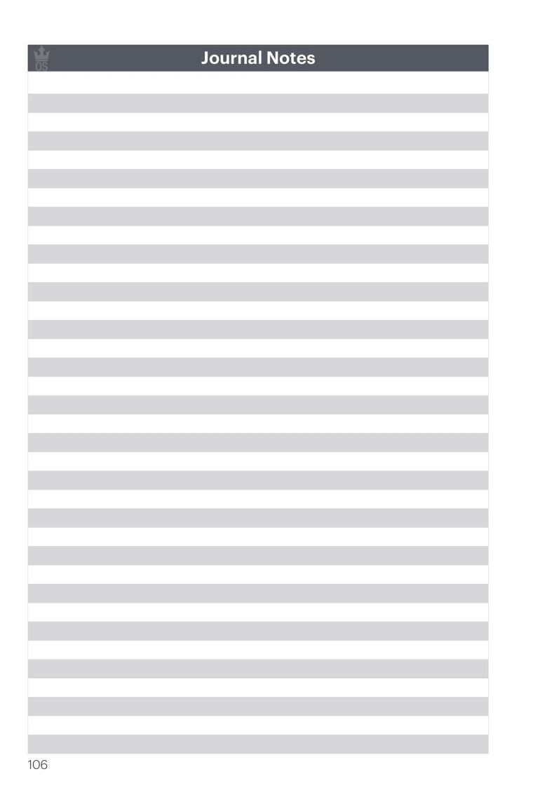 Actual Journal Notes page
